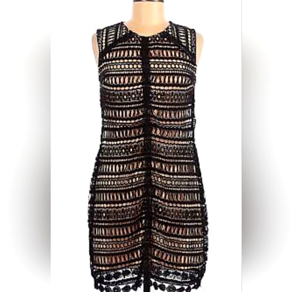 Francesca's Black Lace Sheath Cocktail Dress Size Small